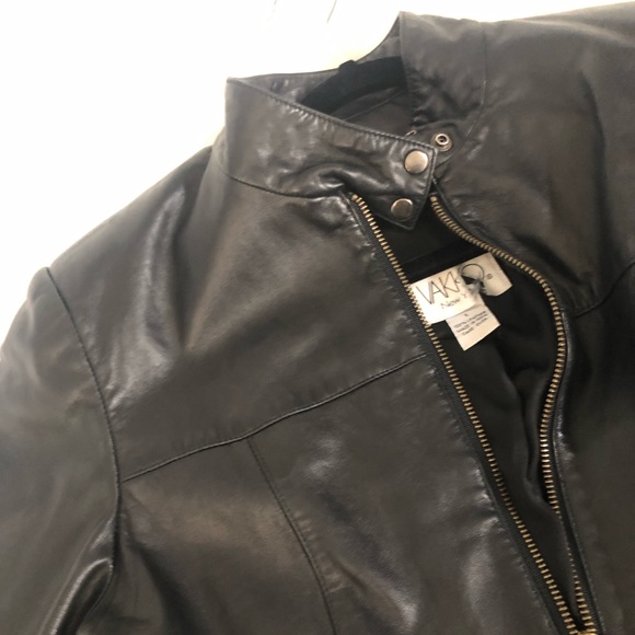 Vakko black leather jacket - Picture 3 of 3